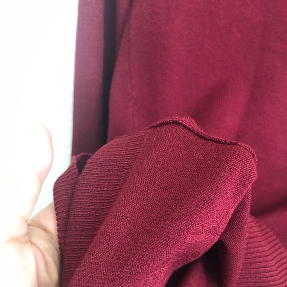 RAMPAGE Juniors Cowlneck Sweater Long Sleeve Wine Red Basic Pullover - Picture 8 of 9